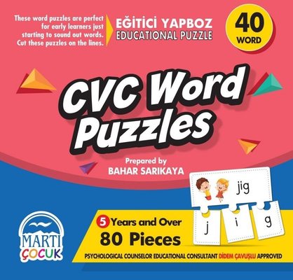 CVC Word Puzzles - Eğitici Yapboz | Martı Yayınları