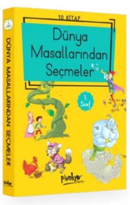 1. Sınıf Dünya Masallarından Seçmeler Düz Yazılı Seti 10 Kitap Takım | Pinokyo (İnce Kapak)