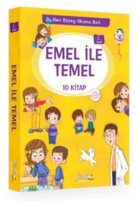 1. Sınıf Emel İle Temel Seti 10 Kitap Takım | Pinokyo (İnce Kapak)