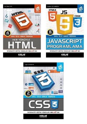Web Programlama Seti - 3 Kitap Takım | Kodlab (İnce Kapak)