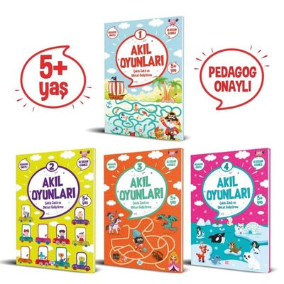 Akıl Oyunları Serisi Seti 5+ Yaş - 4 Kitap Takım | Dokuz Yayınları