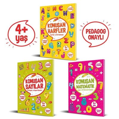 Konuşan Etkinlikler Serisi 4+ Yaş - 3 Kitap Takım | Dokuz Yayınları