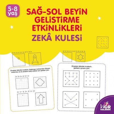 Zeka Kulesi 5 - 8 Yaş Mor Kelebek: - Sağ - Sol Beyin Geliştirme Etkinlikleri | Halk Kitabevi