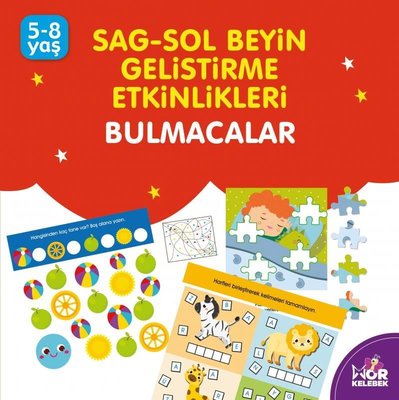 Bulmacalar 5 - 8 Yaş Mor Kelebek: Sağ - Sol Beyin Geliştirme Etkinlikleri | Halk Kitabevi