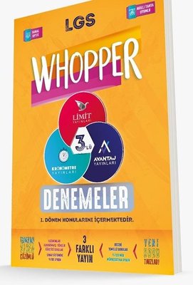 Limit 8. Sınıf Whoopper 3'lü Deneme Seti | Limit Yayınları (İnce Kapak)