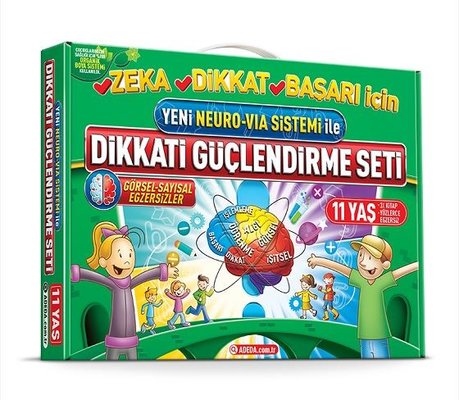 Yeni Neuro-Via Sistemi İle Dikkati Güçlendirme Seti 11 Yaş | Adeda (İnce Kapak)