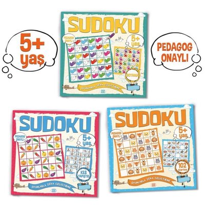 Çocuklar İçin Sudoku Seti - 5+Yaş - 3 Kitap Takım | Dokuz Yayınları