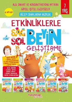 Etkinliklerle Sağ Beyin Sol Beyin Geliştirme 7 Yaş - 6 Kitap Takım | Hayy Kitap