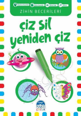 Çiz-Sil Yeniden Çiz - Yeşil - Zihin Becerileri | Martı Yayınları