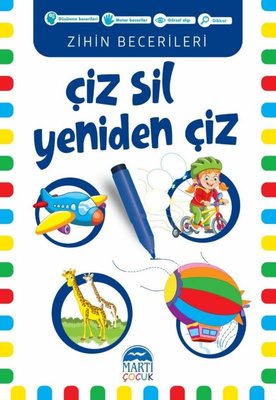 Çiz-Sil Yeniden Çiz - Mavi - Zihin Becerileri | Martı Yayınları