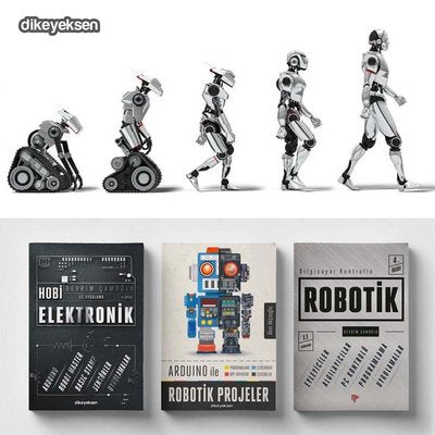 Robot Programlama Seti - 3 Kitap Takım | Dikeyeksen (İnce Kapak)