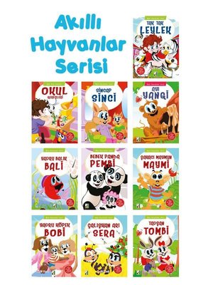 Akıllı Hayvanlar Serisi - 10 Kitap Takım | Damla Yayınevi