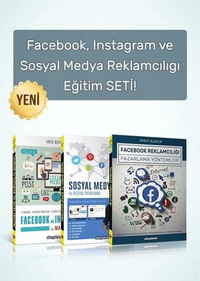 Facebook Instagram ve Sosyal Medya Reklamcılıgı Eğitim Seti - 3 Kitap Takım | Dikeyeksen (İnce Kapak)