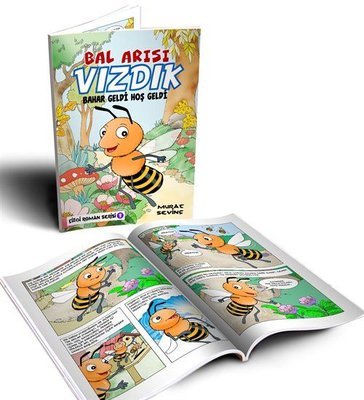 Bal Arısı Vızdık 1 - Bahar Geldi Hoş Geldi | Bordo Ressam
