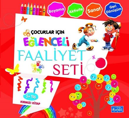 Çocuklar İçin Eğlenceli Faaliyet Seti Kırmızı Kitap 5 Yaş Üzeri | Parıltı Yayınları