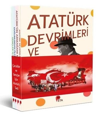Çocuklar ve Gençler için Atatürk Seti | Peta (İnce Kapak)