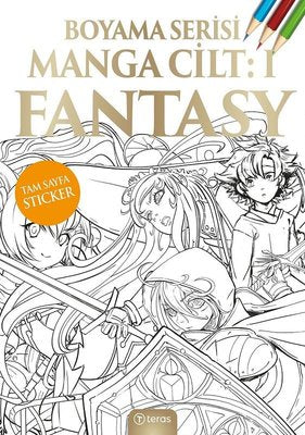 Manga Boyama Cilt 1 - Fantasy | Teras Kitap (İnce Kapak)