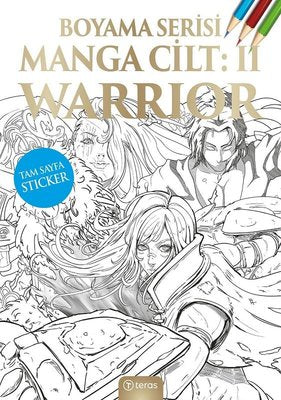 Manga Boyama Cilt 2 - Warrior | Teras Kitap (İnce Kapak)