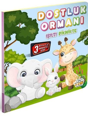 Dostluk Ormanı-Işıltı Piknikte-3 Boyutlu Hareketli Kitap | 0-6 Yaş Yayınları