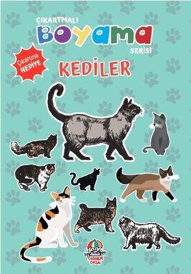 Kediler - Çıkartmalı Boyama Serisi | Yağmur Çocuk