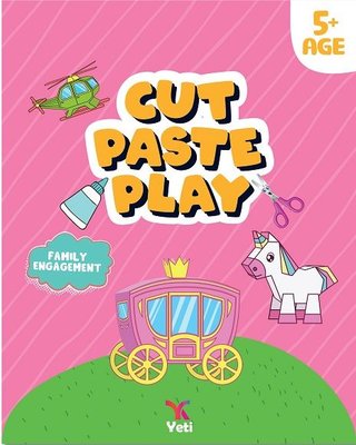 Cut Paste Play - Family Engagement - İngilizce Kes Yapıştır Oyna Kitabı 1 - 5+ Age | Yeti Kitap