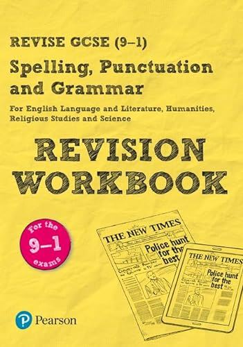 Pearson REVISE GCSE Spelling Punctuation and Grammar Revision Workbook - 2023 and 2024 exams kitap kapağı