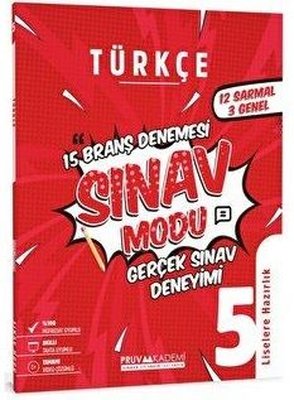 5. Sınıf Türkçe Sınav Modu 15 Deneme | Pruva Akademi