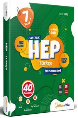 7. Sınıf Haftalık HEP Türkçe 40 Deneme | Hiper Zeka