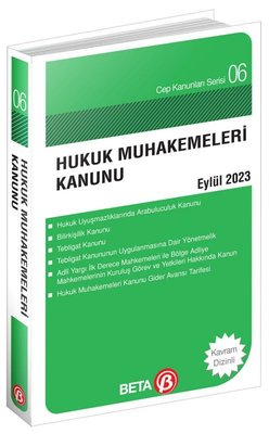 Hukuk Muhakemeleri Kanunu Cep Kanunları Serisi Eylül 2023 | Beta Yayınları