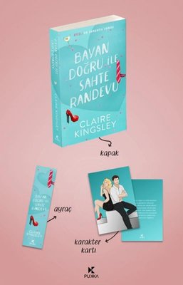 Bayan Doğru İle Sahte Randevu - Dirty Martini Running Clup Serisi 1.Kitap - Ayraç ve Karakter Kartı | Pukka Yayınları
