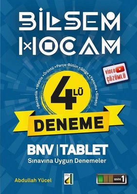 Bilsem Hocam 4'lü Deneme 1. Seviye | Damla Yayınevi (İnce Kapak)
