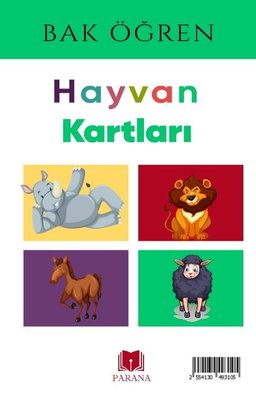 Hayvan Kartları - Bak Öğren - İlk Bilgilerim | Parana (İnce Kapak)