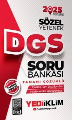 Yediiklim 2025 DGS Sözel Yetenek Soru Bankası | Yediiklim Yayınları (İnce Kapak)