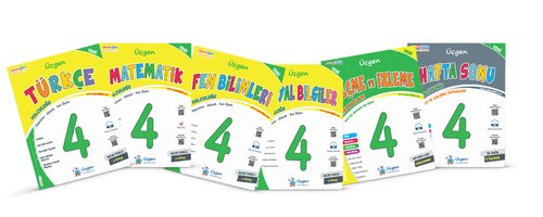 4. Sınıf Beceri Temelli İlkokul Seti ( Türkçe Matematik Fen Sosyal Ölçme ve İzleme Hafta Sonu ) | Üçgen Yayınları (İnce Kapak)