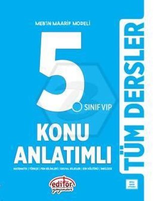 5. Sınıf VIP Tüm Dersler Konu Anlatımlı | Editör (İnce Kapak)