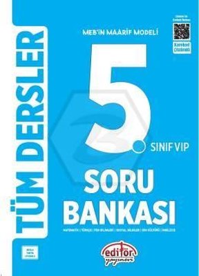 5. Sınıf VIP Tüm Dersler Soru Bankası | Editör (İnce Kapak)