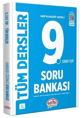 9. Sınıf VIP Tüm Dersler Soru Bankası - Mavi Kitap | Editör (İnce Kapak)