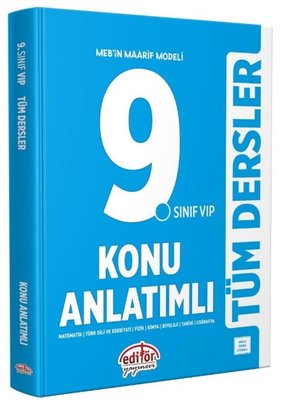 9. Sınıf VIP Tüm Dersler Konu Anlatımlı - Mavi Kitap | Editör (İnce Kapak)