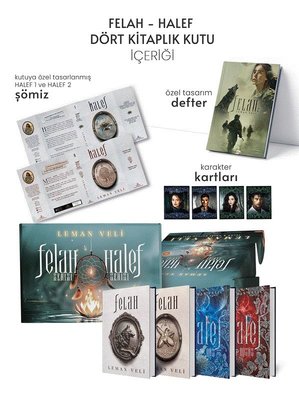 Halef ve Felah Seti - 4 Kitaplık Hediyeli Özel Kutu | Ephesus Yayınları (Ciltli)