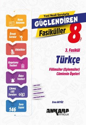8. Sınıf Türkçe Güçlendiren 3. Fasikül | Ankara Yayıncılık (İnce Kapak)