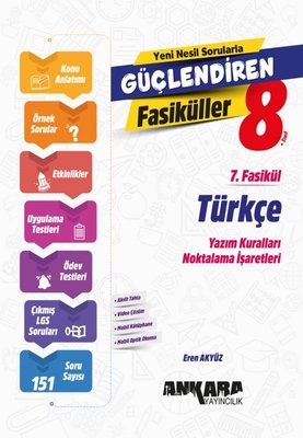 8. Sınıf Türkçe Güçlendiren 7. Fasikül | Ankara Yayıncılık (İnce Kapak)