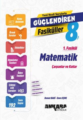 8. Sınıf Matematik Güçlendiren 1. Fasikül | Ankara Yayıncılık (İnce Kapak)
