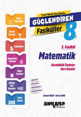 8. Sınıf Matematik Güçlendiren 3. Fasikül | Ankara Yayıncılık (İnce Kapak)