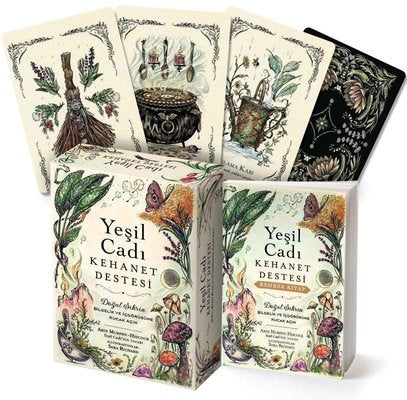 Yeşil Cadı Kehanet Destesi - 50 Kartlık Deste ve Rehber Kitap | Butik (İnce Kapak)