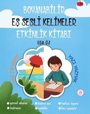 Boyanabilir Eş Sesli Kelimeler Etkinlik Kitabı | Pembe Fil Yayınları (Ciltli)
