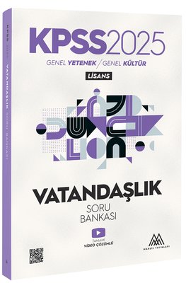 2025 KPSS Vatandaşlık Soru Bankası Genel Yetenek Genel Kültür Lisans | Marsis Yayınları (İnce Kapak)