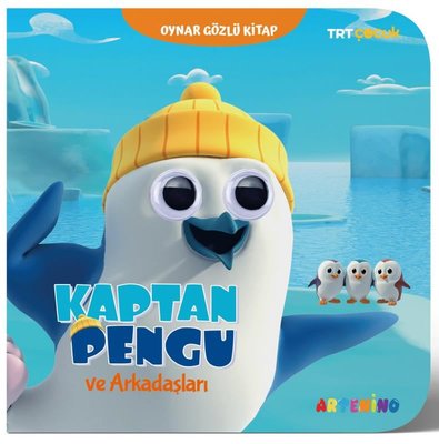 TRT Çocuk - Kaptan Pengu ve Arkadaşları - Oynar Gözlü Kitap | Artenino Yayıncılık (İnce Kapak)