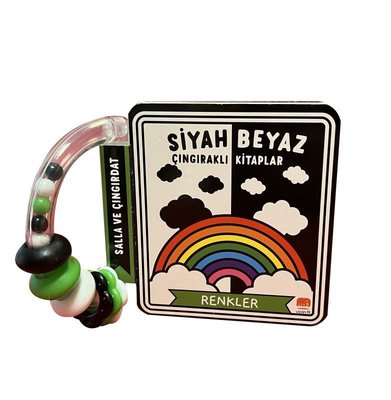 Siyah Beyaz Çıngıraklı Kitaplar - Renkler | Uçan Fil (Ciltli )