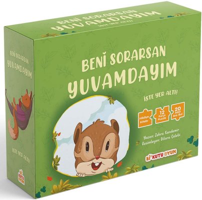 Beni Sorarsan Yuvamdayım - İşte Yer Altı! (Kitap ve Yapboz Seti) | Bi Kutu Oyun Yayınevi (İnce Kapak )
