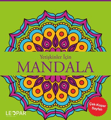 Yetişkinler İçin Mandala - Yeşil | Leopar Yayınları (İnce Kapak)
